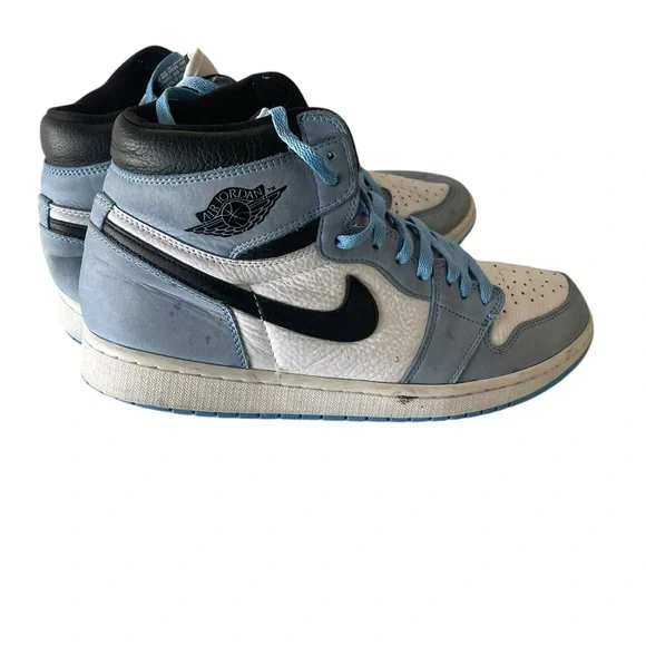 Size 12- Jordan 1 Retro OG High University Blue Black Leather (555088-134) - Picture 4 of 7